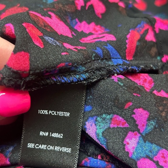 Torrid Georgette Tie-Front Blouse Leopard Black Size 2X - Picture 4 of 10